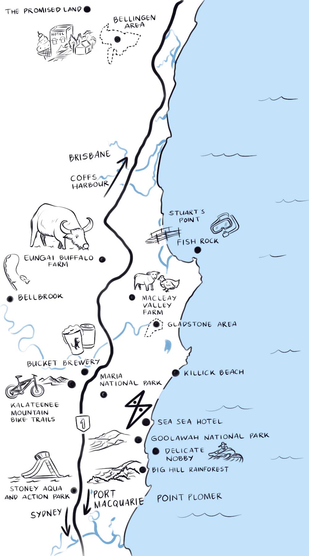 Seasea NSW Map